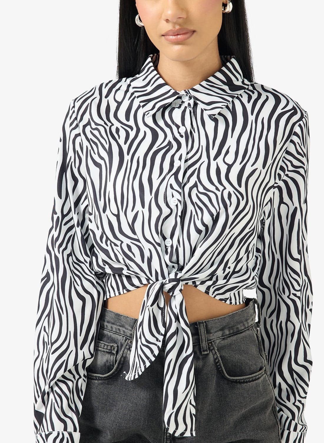 Animal Print Button Up Shirt