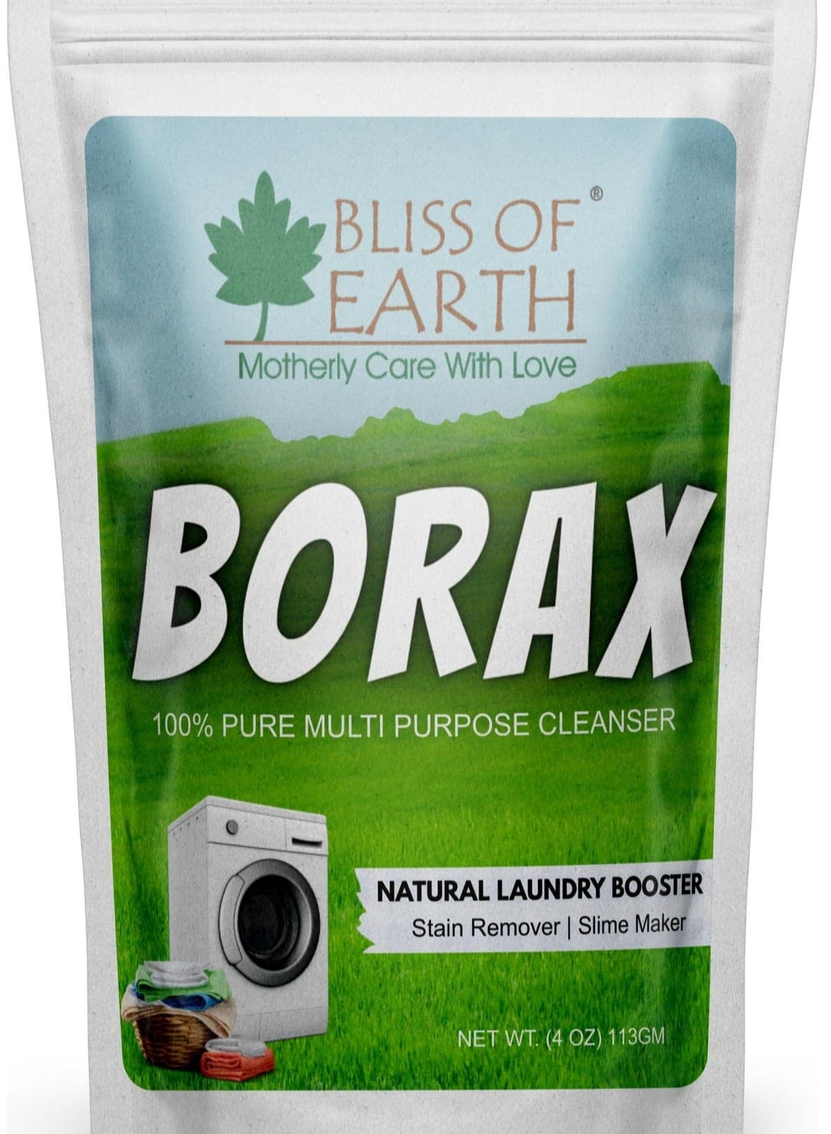 Bliss of Earth Borax Powder 113g | Multi-Purpose Cleaning Booster, Laundry Enhancer, Household Utility Powder | Fine Quality Sodium Borate for DIY & General Use