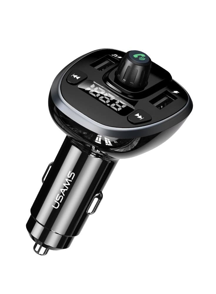 Dual USB 3.4A Digital Screen Display Volatage Wireless FM Blutooth Car Charger 15W