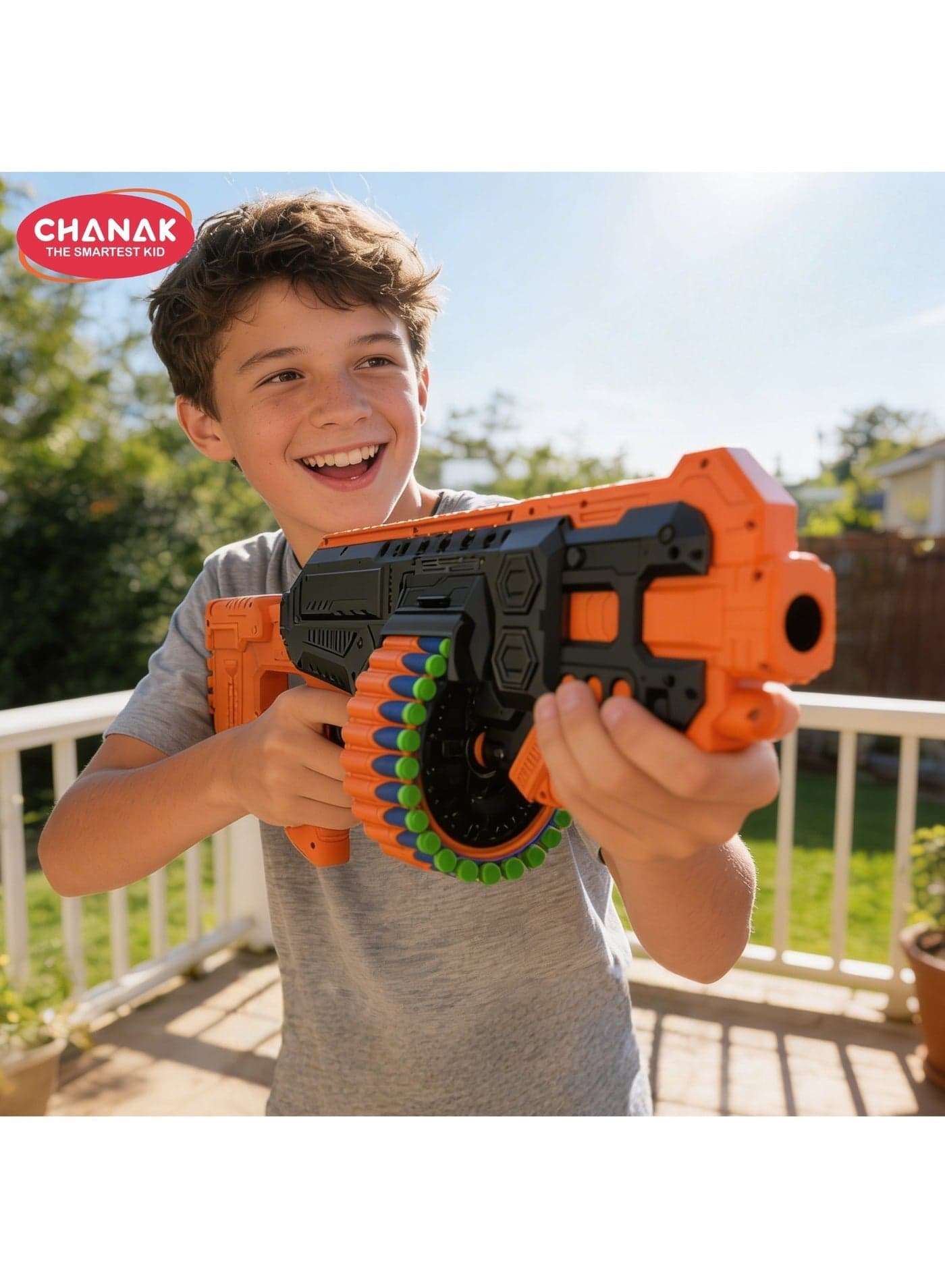 Street viper big blaster motorized dart gun toy including 30 soft foam bullet darts, 60-foot firing range, rechargeable electric battery design with high capacity magazine for boys girls, above 5+ age (color as per availability)