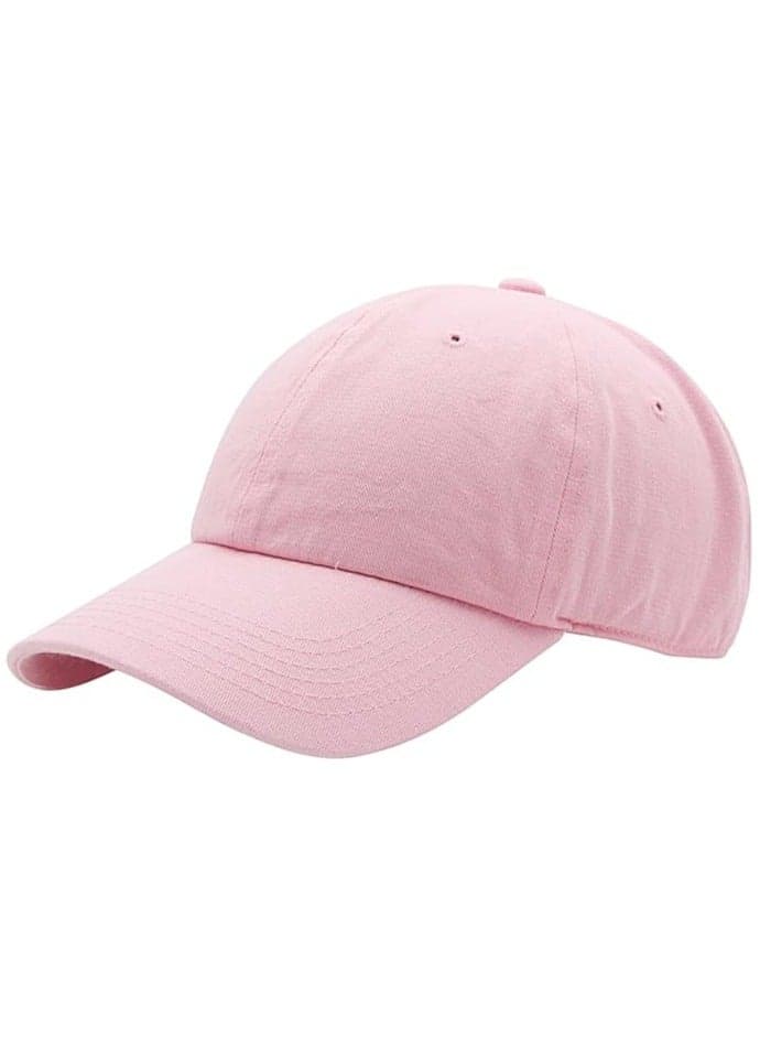 SA100% Cotton Pink Baseball Dad Cap - Adjustable Size Hat for Running, Workouts, and Outdoor Activities - Baseball Cap for Men and Women