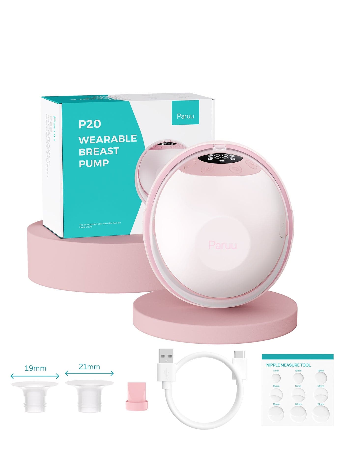 P20 Electric Hands Free Wearable Breast Pump With Strong Suction, Low Noise, 4 Modes And 12 Levels