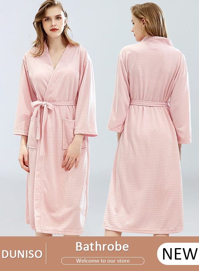Women's Robe Lightweight Soft Kimono Robes Loungewear with Long Sleeve Side Pockets Sleepwear Spa Robe Nightwear Nightgown Women Water Bathrobe Bridesmaid Robes Dressing Gown Autumn Robe