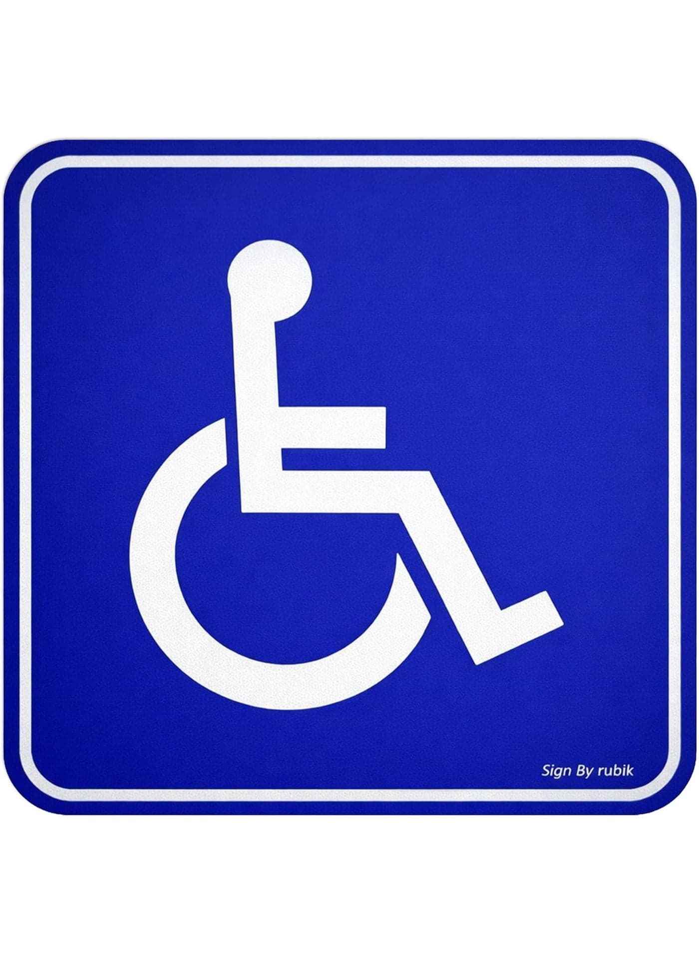 Self Adhesive Disabled Handicap Car Sticker, Reflective Vinyl Decal Sign 15x15cm (1 Pack, Blue/White)