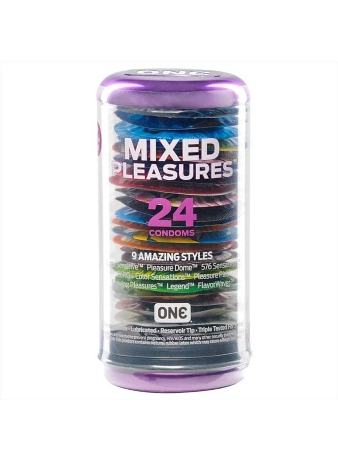 ONE Condoms Mixed Pleasures, 24 Count