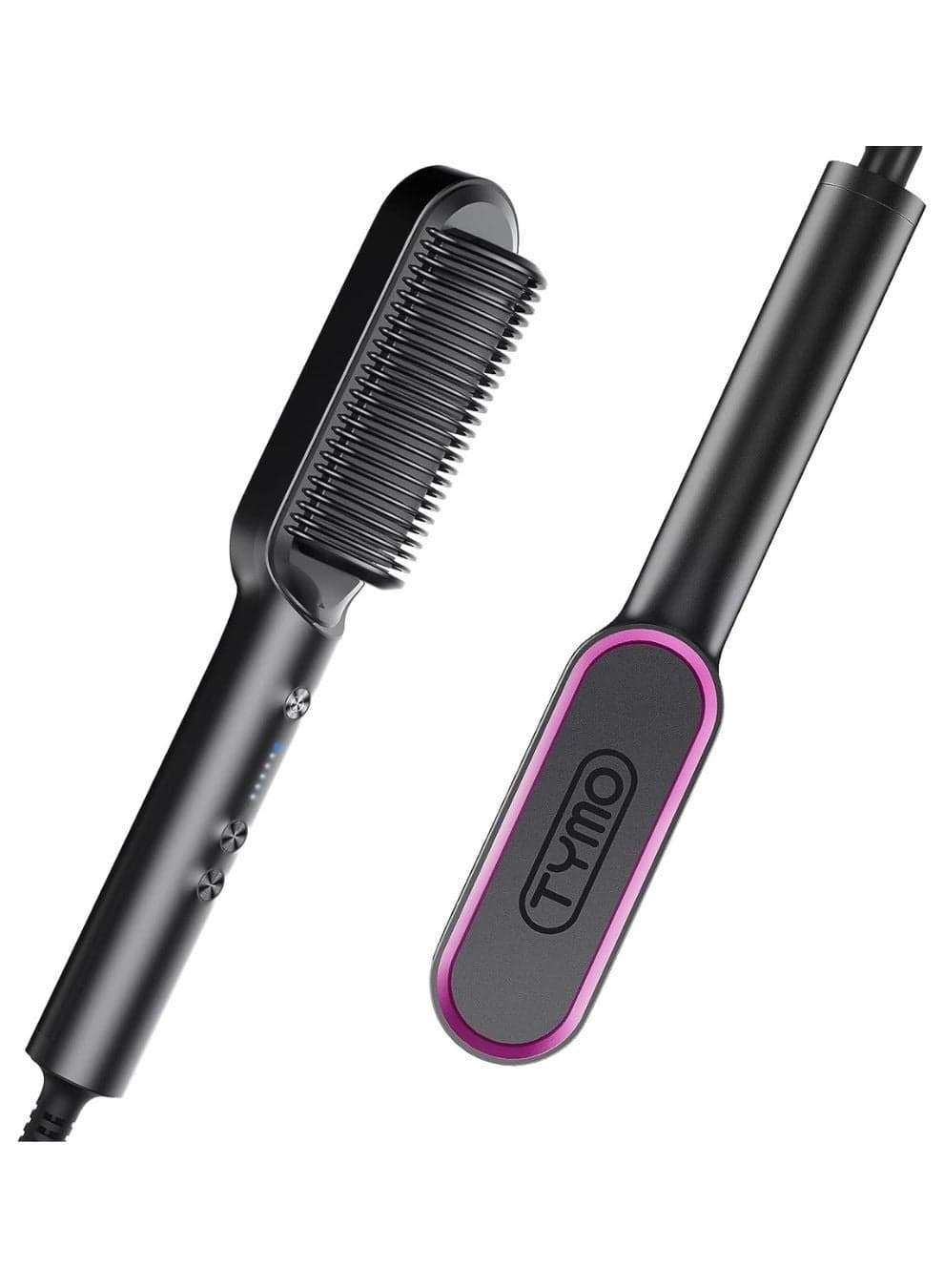 Ring Hair Straightener With Built-In Comb, Black Color
