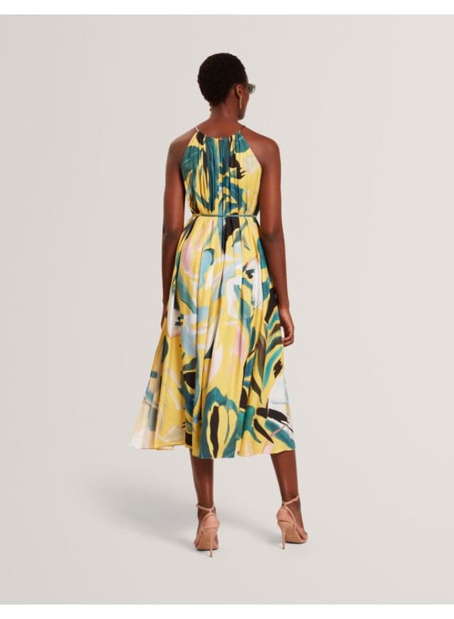Halter Neck Midi Dress
