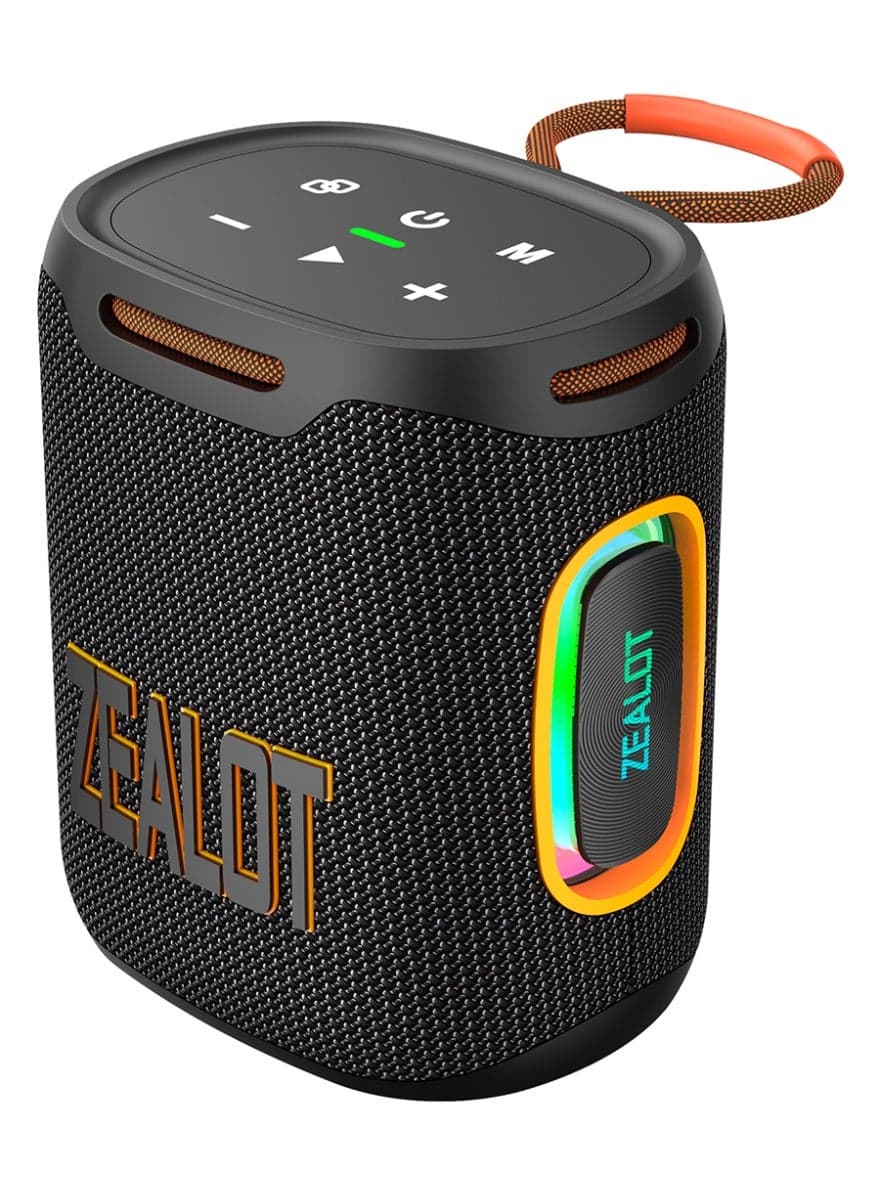 ZEALOT S122 50W Bluetooth Speaker Waterproof IPX7 Outdoor Portable Stereo Subwoofer Powerful Deep Bass HiFi Speaker 6000mAh Battery For 30 Hours Playtime For Home/Car/Beach/Pool Compatible For Phone/Tablet/PC/TV/Laptop