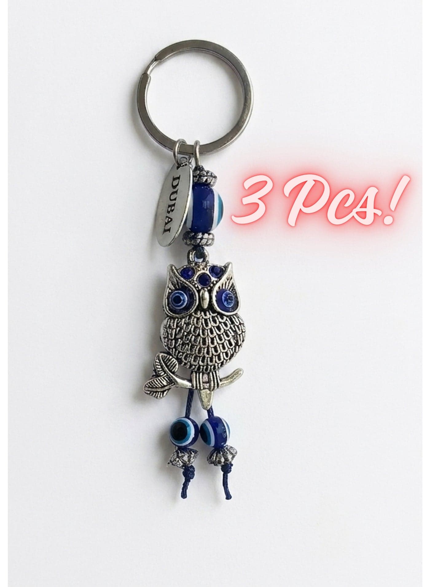 Stylish Owl Blue Eye Keychain 3pcs designed to offer protection and elegance. Perfect for daily use, gifting, or adding a cultural touch to your accessories