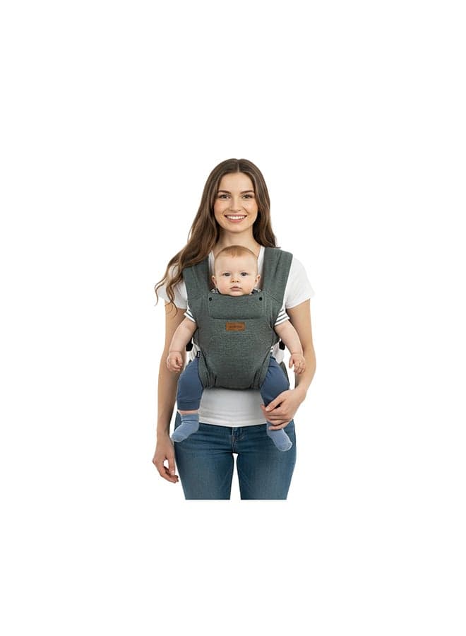 ZAVII 2-in-1 Convertible Baby Carrier for Newborns to Toddlers, Extra Soft&Ergonomic Baby Wrap with Head Support, Detachable Privacy Hood&Saliva Bib, Lightweight, Adjustable Hip Carrier, 7–26 lbs, 3–12 kg