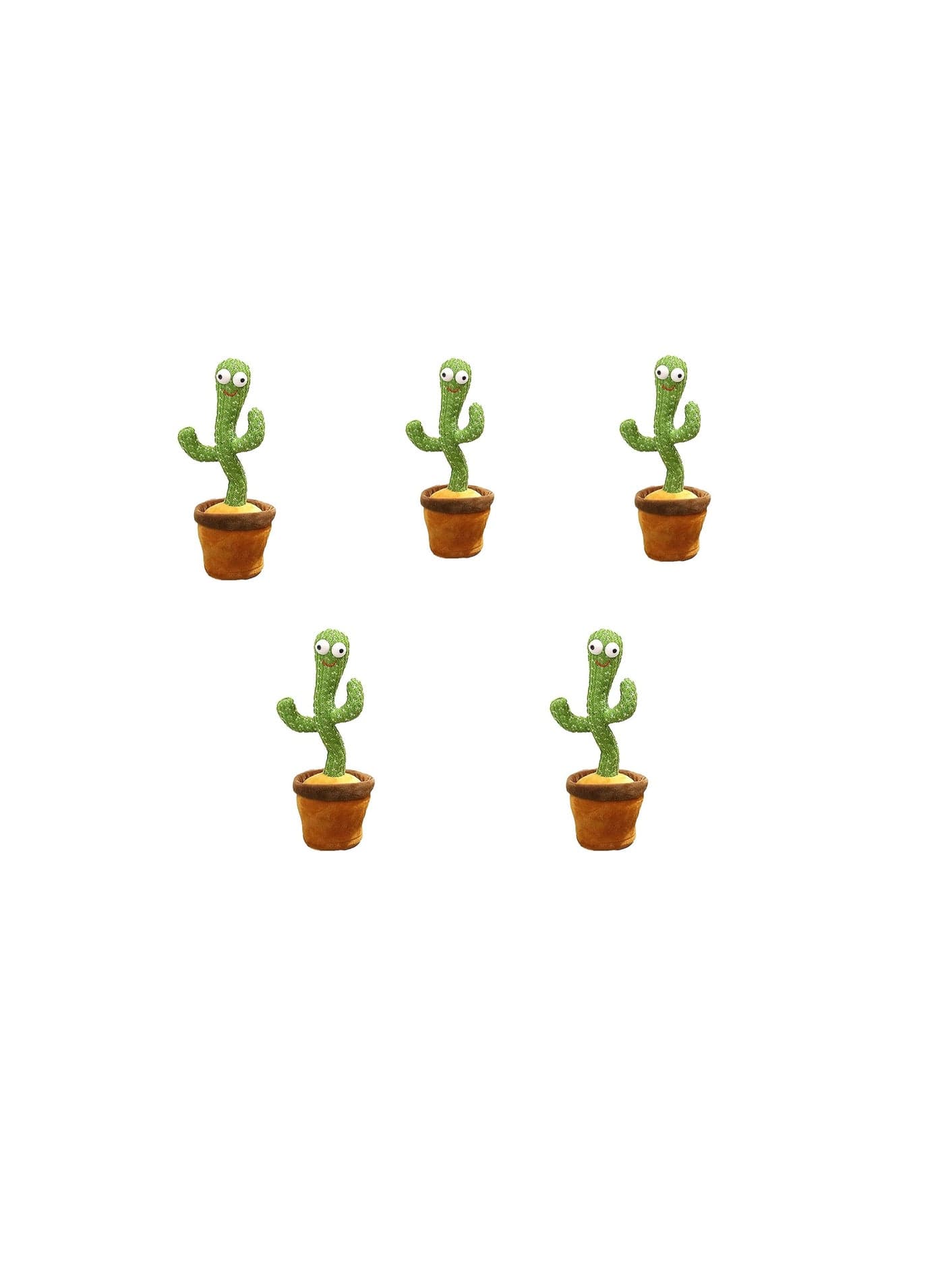 5 Pcs Electric Dancing Plant Cactus Plush Stuffed Toy