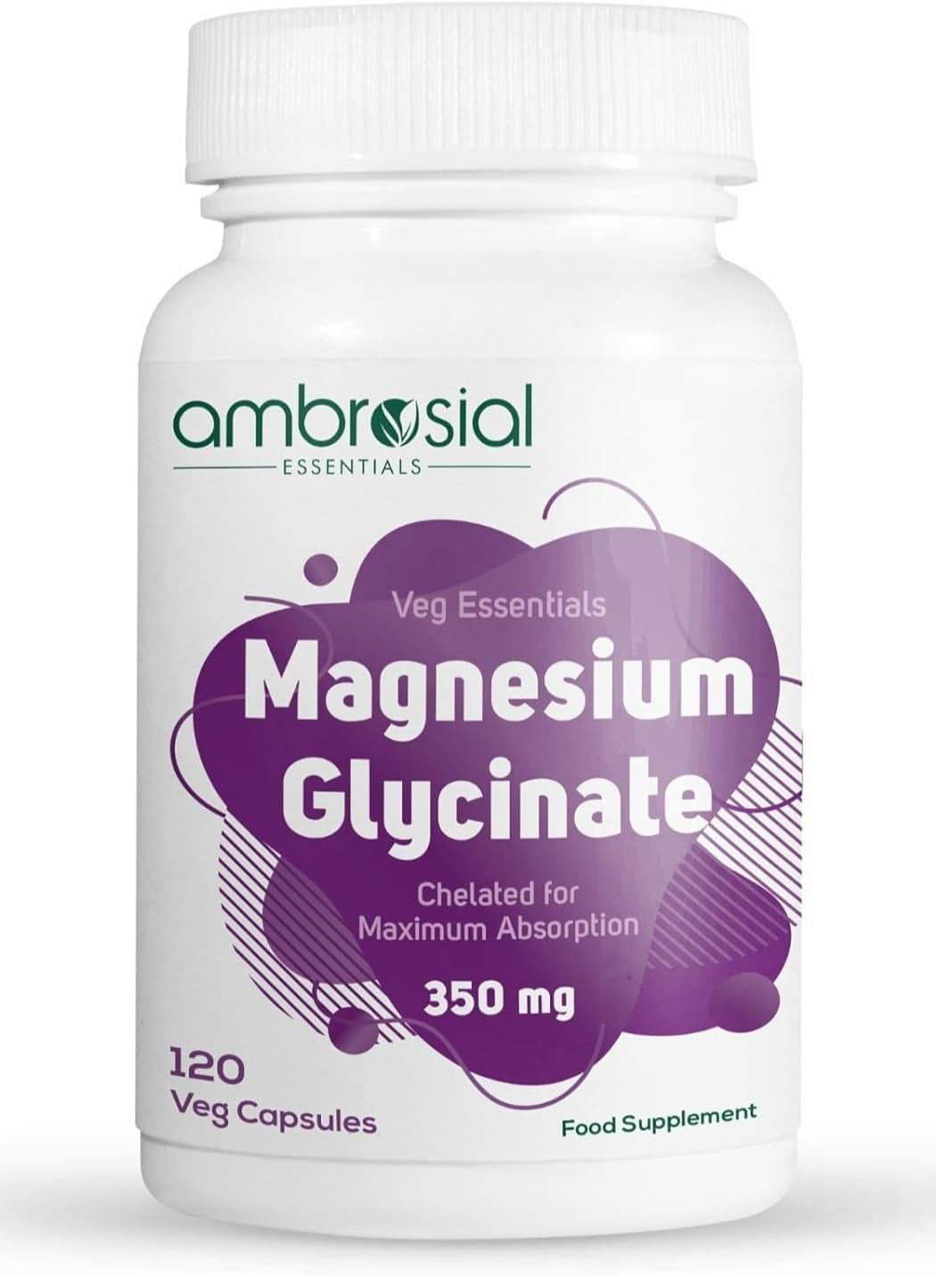 Pack Of 1 Magnesium Glycinate 350 Mg- 120 Capsules