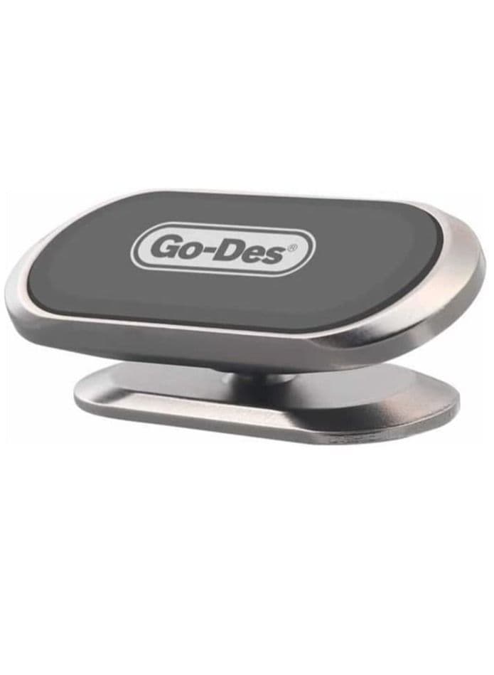 Go-Des GD-HD708 Mobile Phone Mini Holder Car Mount Magnetic ,Dashboard Phone Holder Universal Car Cell Phone Bracket 360 Degree Adjustable For iPhone Black-Grey (Type B)