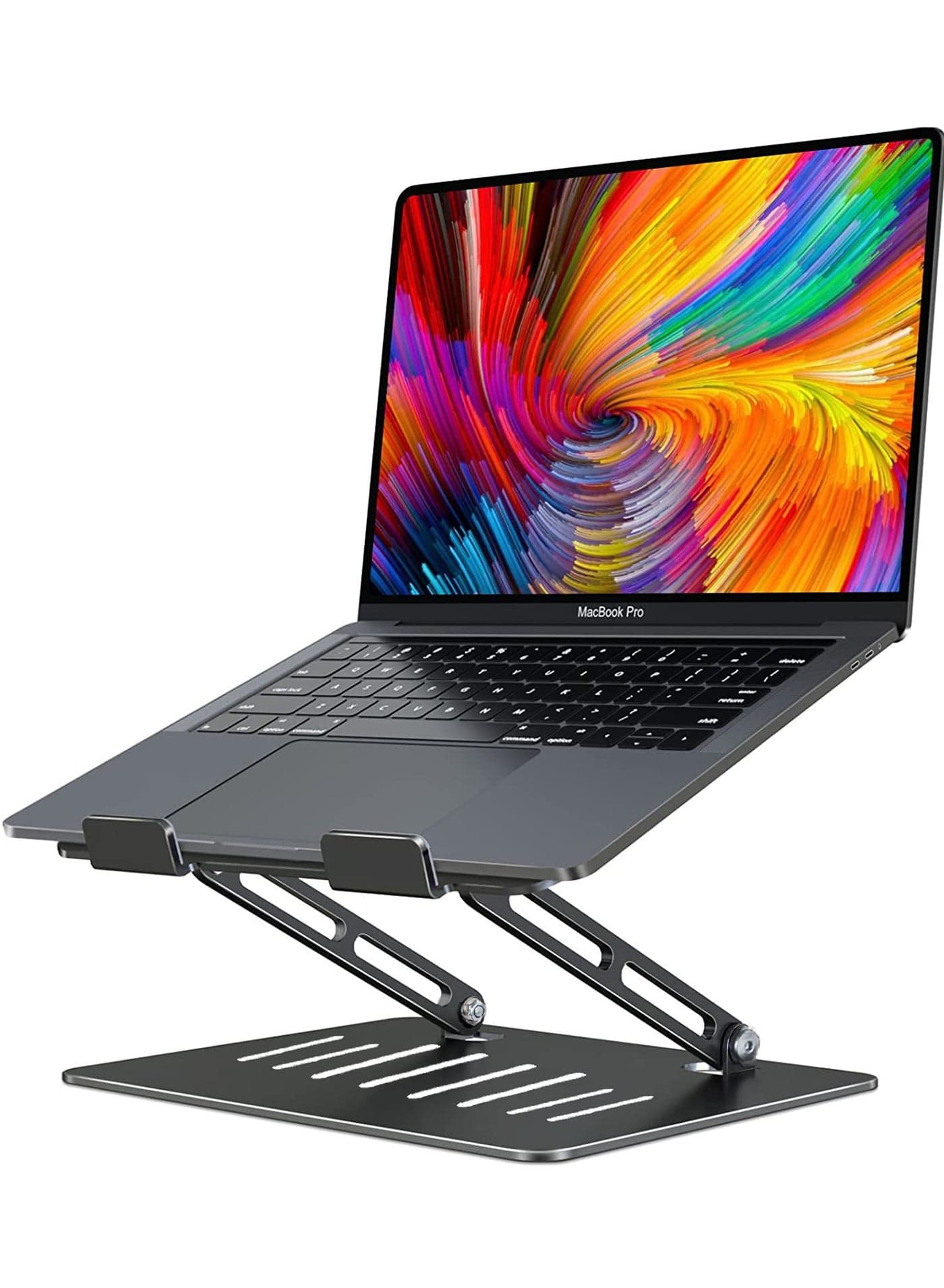 Foldable Laptop Stand for Desk Adjustable Height Ergonomic Computer Stand Aluminum Portable Laptop Stands Holder Riser for MacBook Air Pro All 10-16" Notebooks Laptops