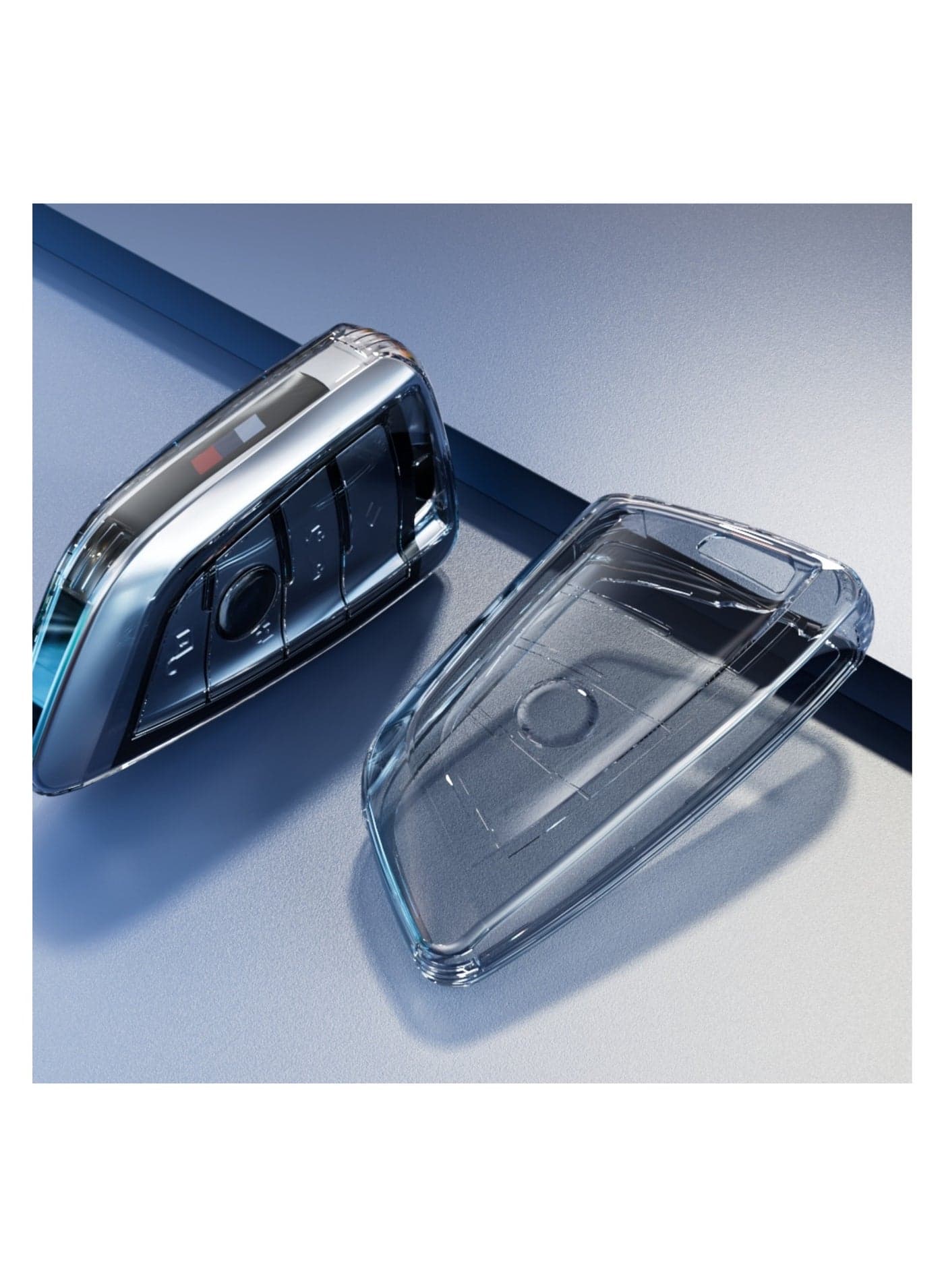 NOVOLAN Key Shells 2-Pack Car Key Cover Ultra-Thin Transparent Full Coverage, Original Look Protects Against Dust & Debris, Fit of Bmw Models, Including X3, X1, X5, X6, & The New 5 Series (black)