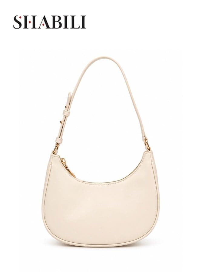 Women Elegant PU Leather Tote Cross Bags Ladies Bag, Ladies Large-Capacity Zipper Closure Shoulder and Satchel Handbag for Casual Work Evening, Versatile Fashion Purse for Daily Travel Use (Beige)