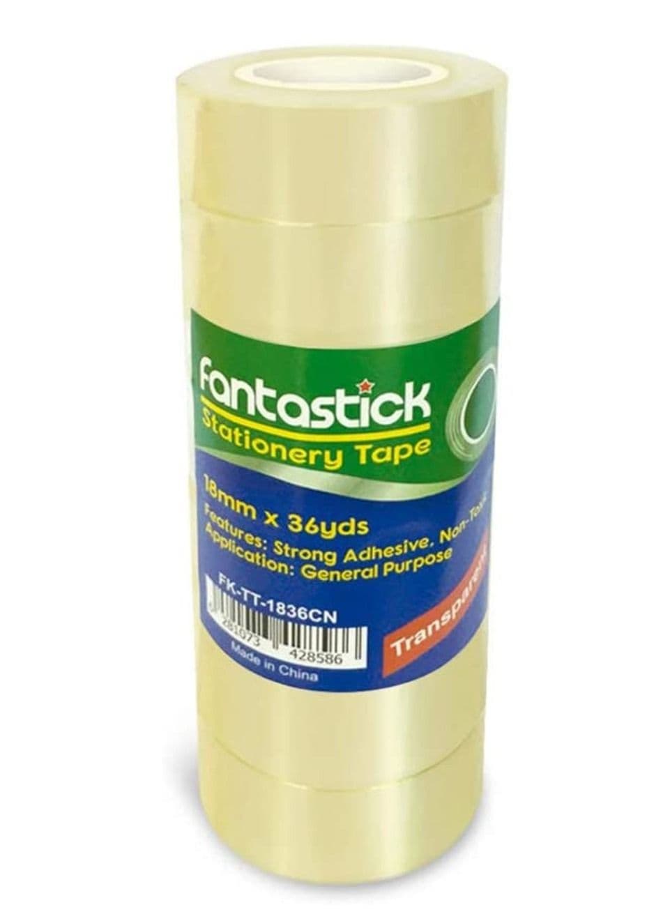 8-Piece Clear Tape 18mm Width