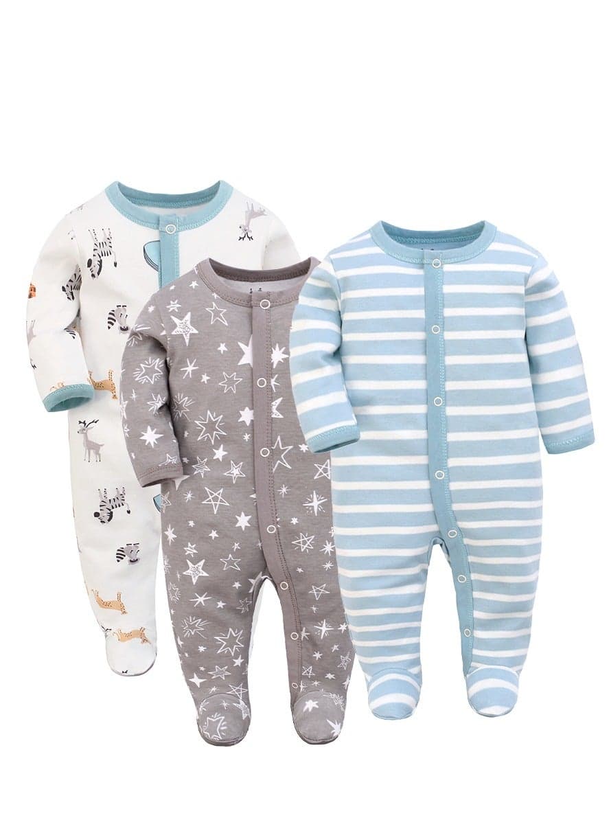 3 PCS Clothing sets Newborn Baby Rompers 100% Cotton Baby Onesies Kids pajamas Toddler Boys Clothes