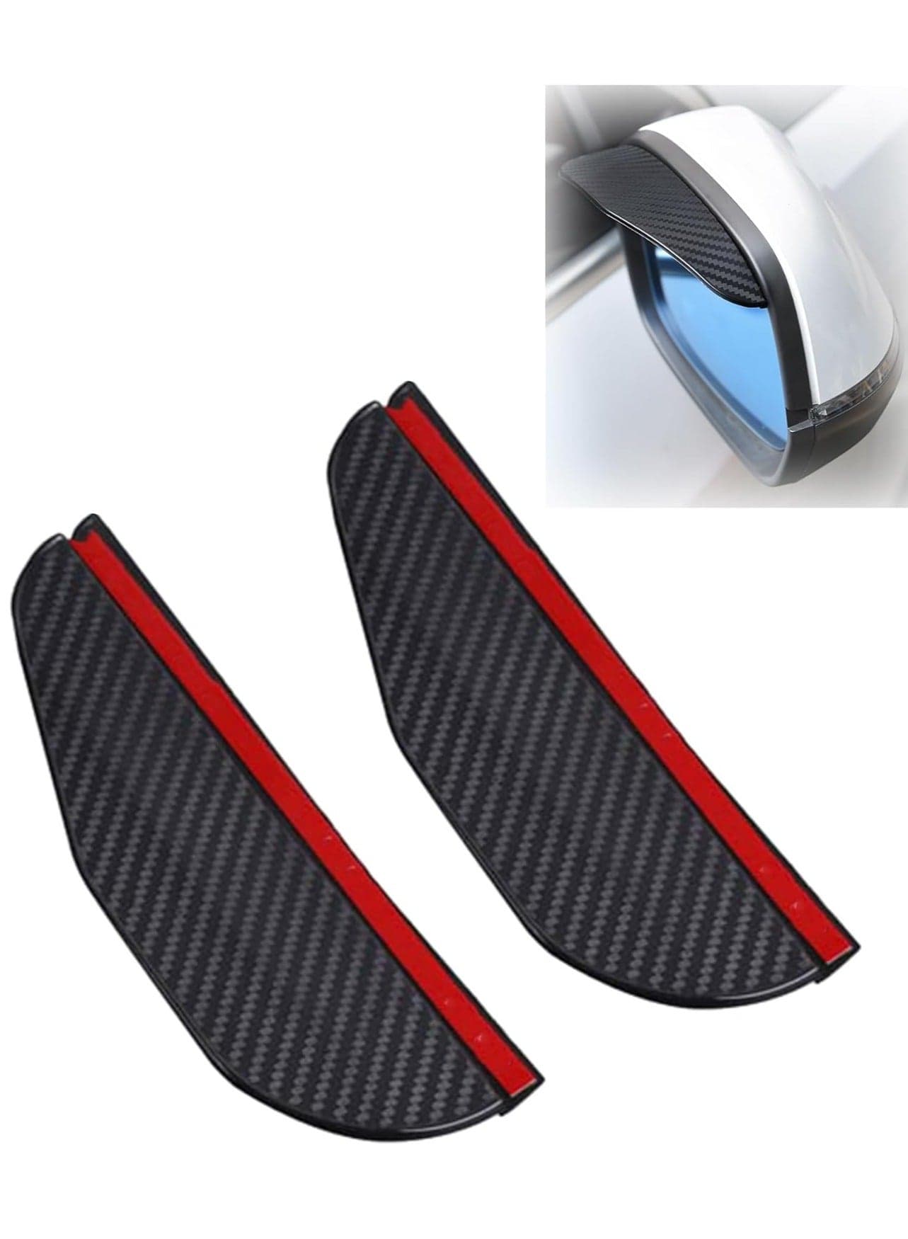 Mirror Rain Visor Eyebrow Side Mirror Visor Rain Guards Universal Fit for Car 2 Pack Side Mirror Covers