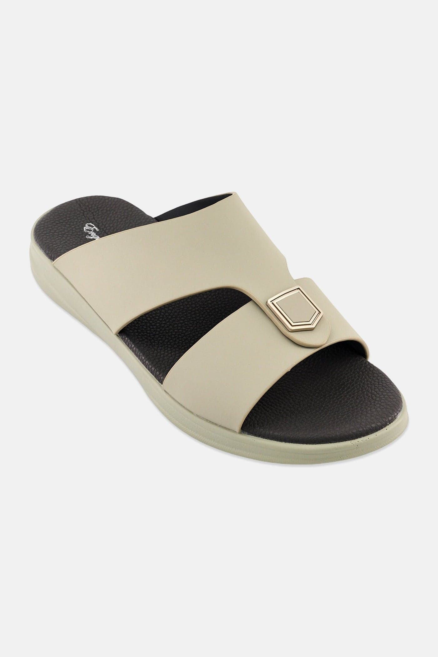 Men Slip On Arabic Sandals, Light Grey