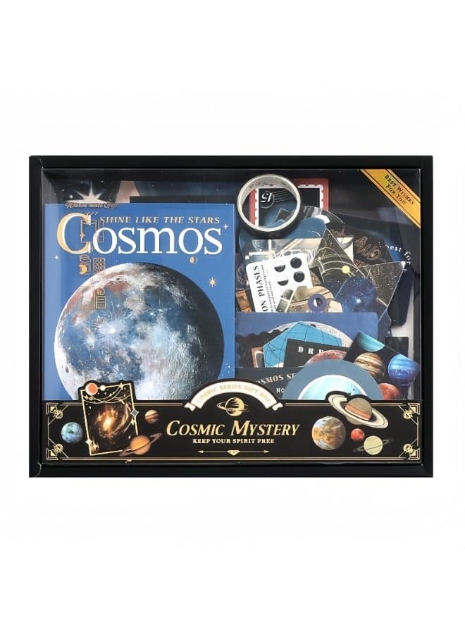 Galactic Journaling Treasure Box: 154-Piece Mystery Set with Notebook, Stickers & Accessories | Begin Your Creative Adventure