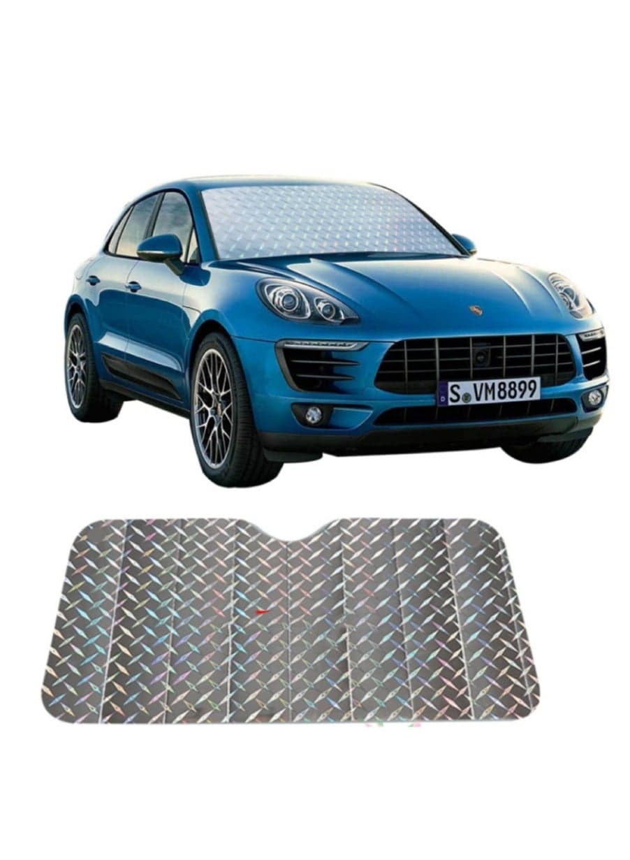 Car Windshield Sun Shade with 5-Layer UV Reflector, Sunshade UV Rays Visor Shield Cover, Foldble Reflective Technology Sun Heat Protection for Car Front Window