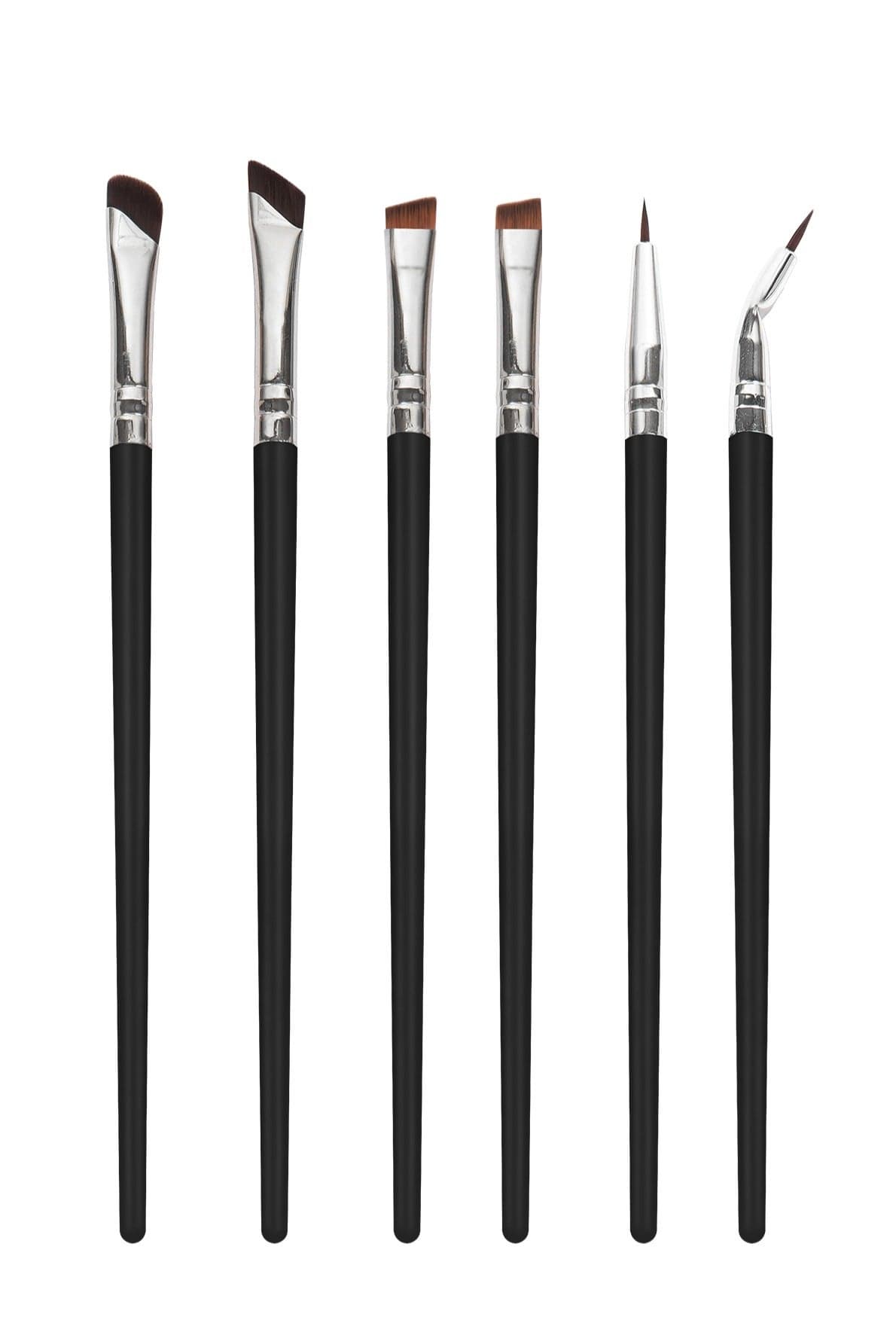 6-Pieces Eyeliner Brush Kit, Flat & Fine Angled Eyeliner Brush Slanted Angled Brow Brush, Angled & Flat Eyeliner Eyebrow Concealer Brush Makeup Tools for Eyeshadow Eyebrow Cosmetics