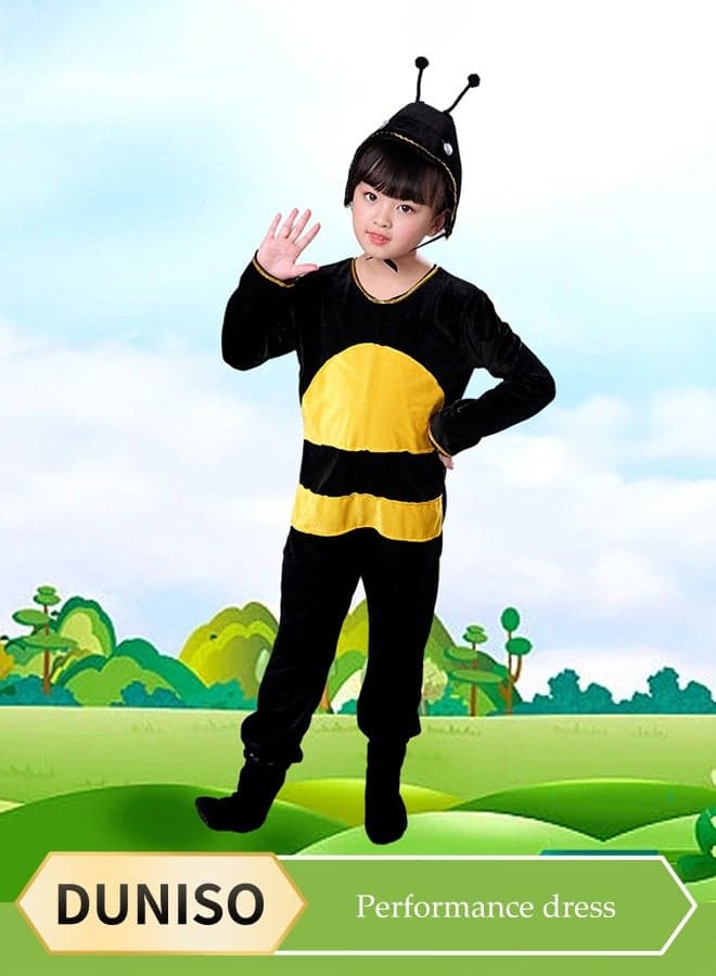 Bee Costume Set for Kids, Animal Costume for Fancy Dress Up Cosplay, Role-Playing Sets Suitable For Boys and Girls,Birthday Carnival Party Performance Prop,Suitable For Children With A Height Of 115-124cm