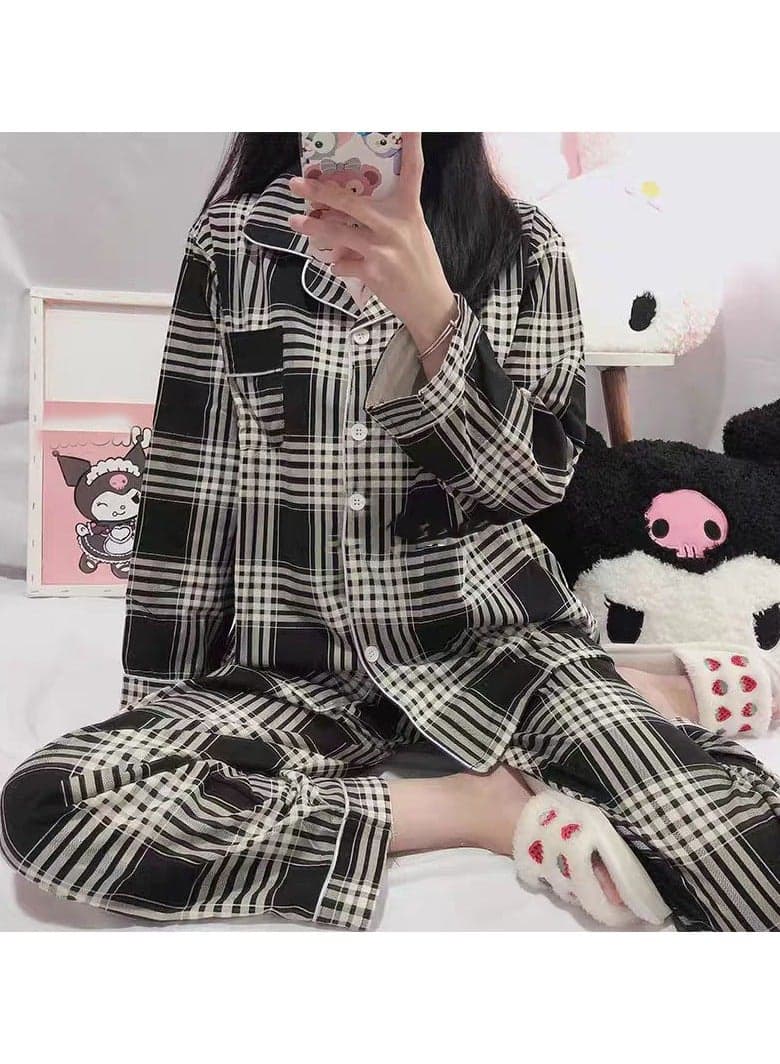 Womens Pajamas Set 2 Piece Button Down Pjs Soft Long Sleeve Top and Pants Sleepwear Set Girls Lounge Sets