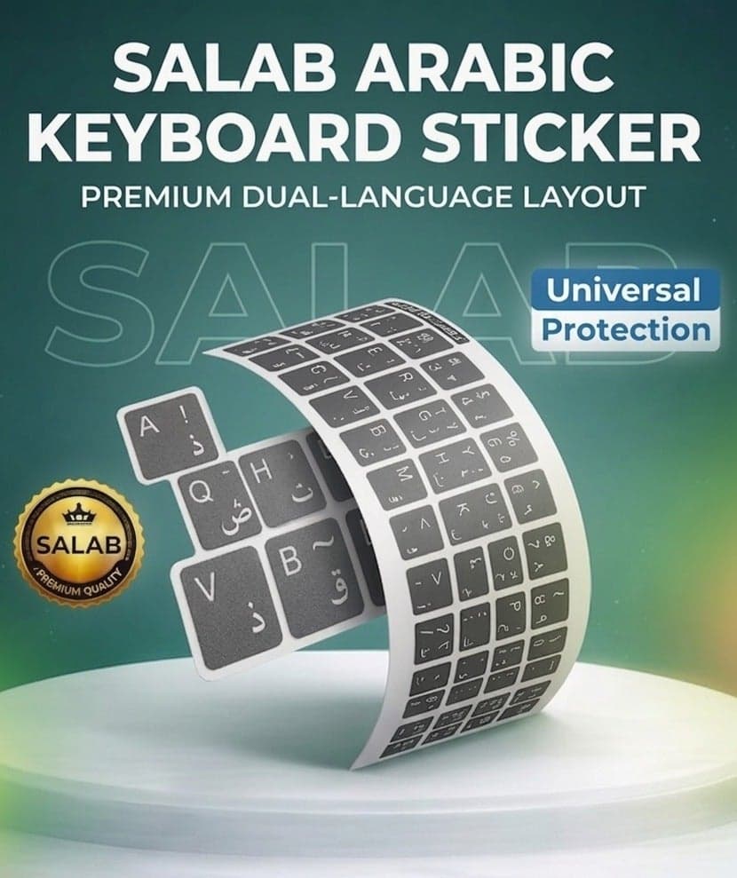 Arabic Keyboard Sticker With Big Letters Non-transparent Universal For Laptop Notebook