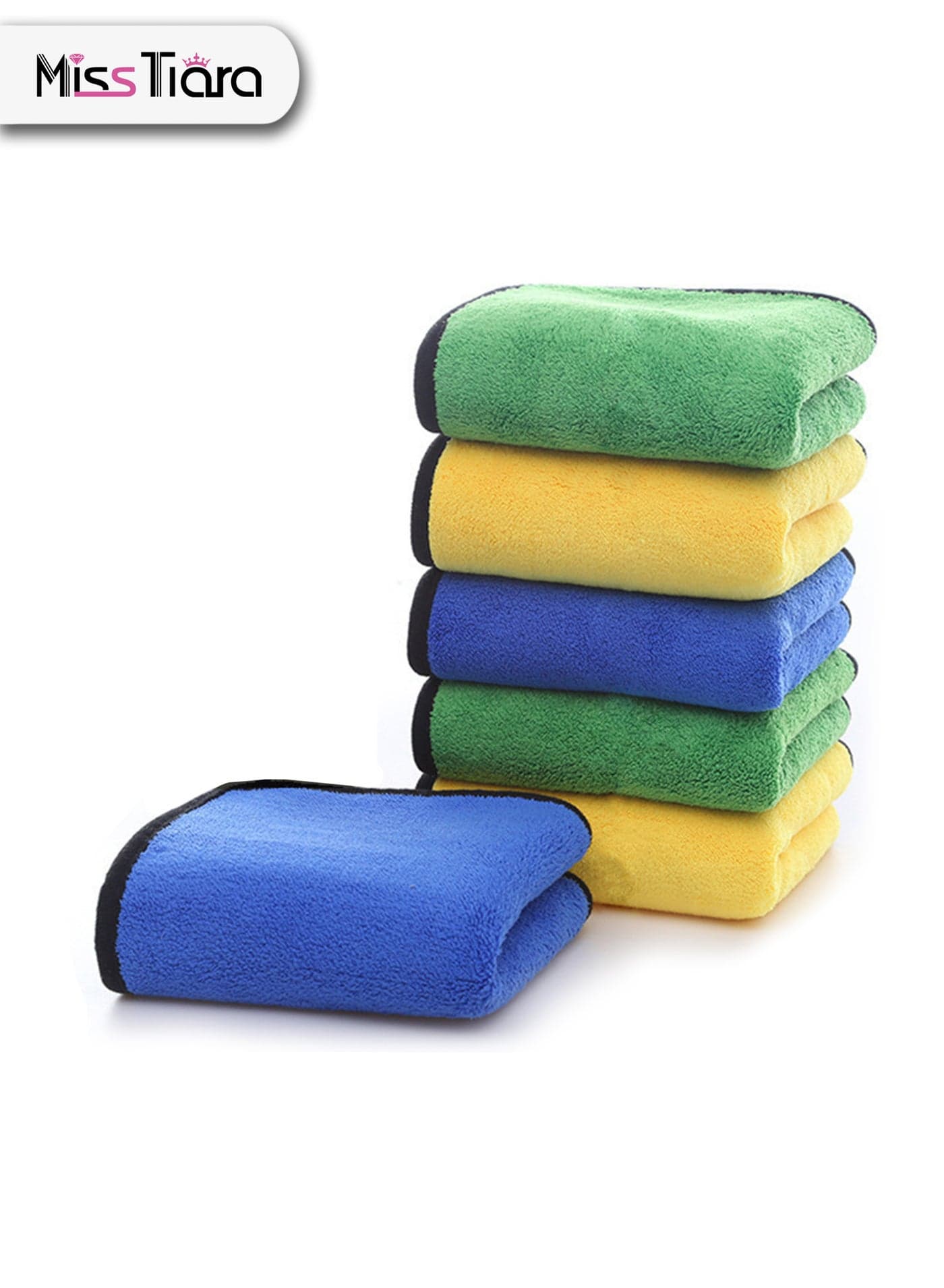 6 Piece Thickened Automotive Cleaning Towels Super Absorbent Microfiber Towels