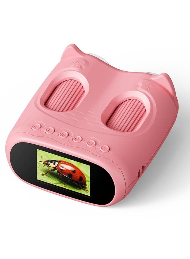 Pink 2 In 1 Digital Microscope Telescope for Kids - 1000X Magnification 1080P HD Camera, Photo/Video Recording | 2-Inch IPS Screen | STEM Educational Science Exploration Toy Micro SD Support up to 128GB | 600mAh Battery | Ideal Gift for Boys & Girls Ages 3–12