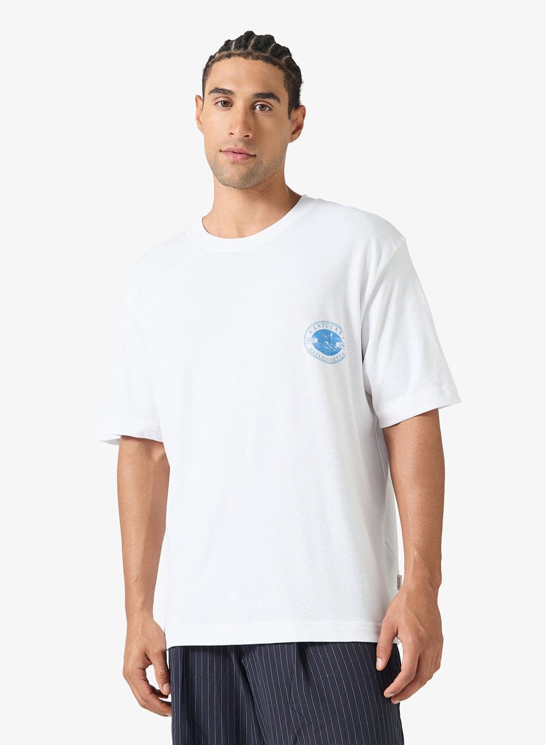 Casual Graphic Back Crewneck T-Shirt