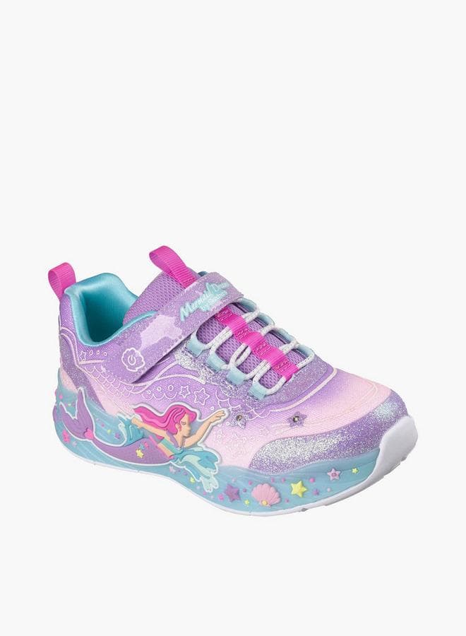 Girls Mermaid Dreams Hook & Loop Sneakers