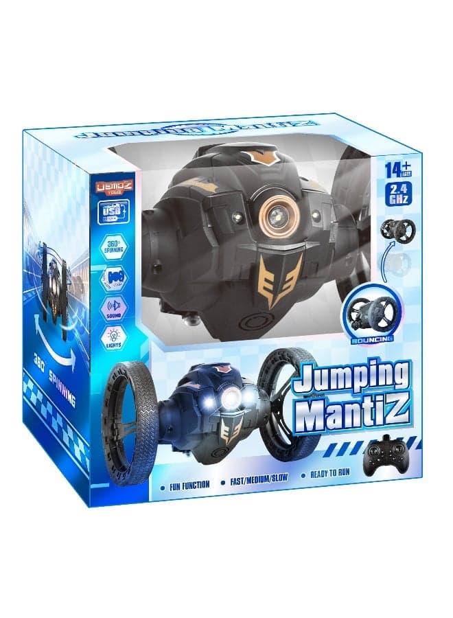 Power Joy Demoz Jumping Mantiz – LED & Sound Remote Control Jumping Stunt Vehicle – Remote Control Toy for Kids Ages 6+