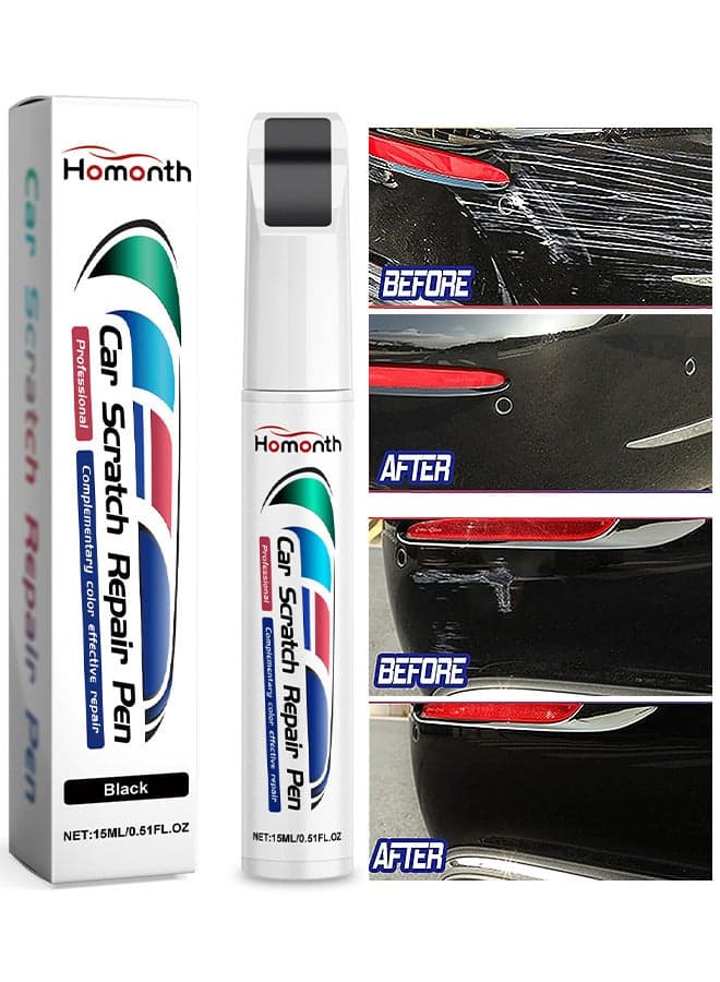 Touch Up Paint For Cars, Automotive Paint, 2 in 1 Car Touch Up Paint Erase Car Scratches Pen For Vehicles, Quick And Easy To Repair Universal Car Paint (Black)
