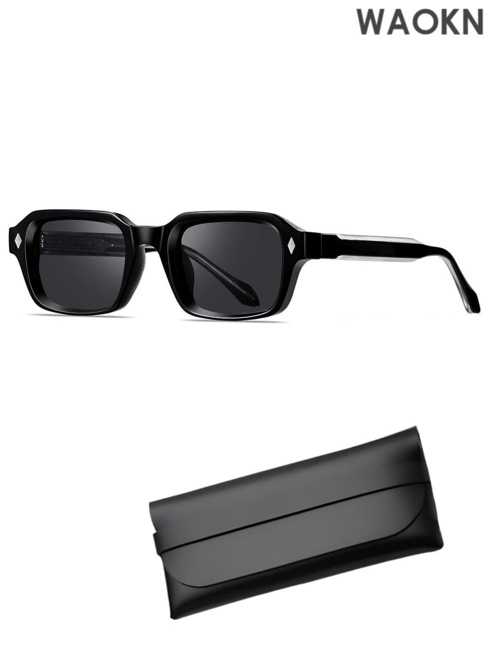 Classic Square Frame Sunglasses Outdoor Driving Anti-Glare Sunglasses UV Protection Sunscreen UV400 Men's Sunglasses Square Luxury High Quality Thick Retro Sunglasses Men's Fashion Retro Square High-Grade Unisex Sunglasses.
