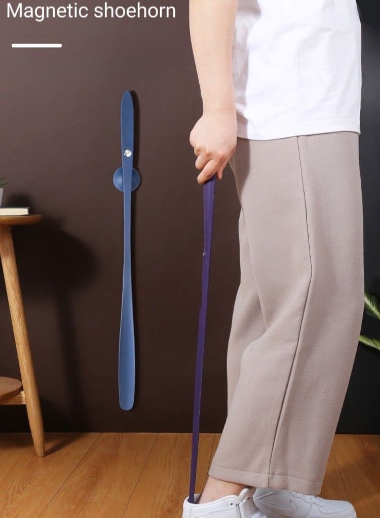 Magnetic Shoe Horn Shoe Putting Tool Household Long Handle Shoe Horn