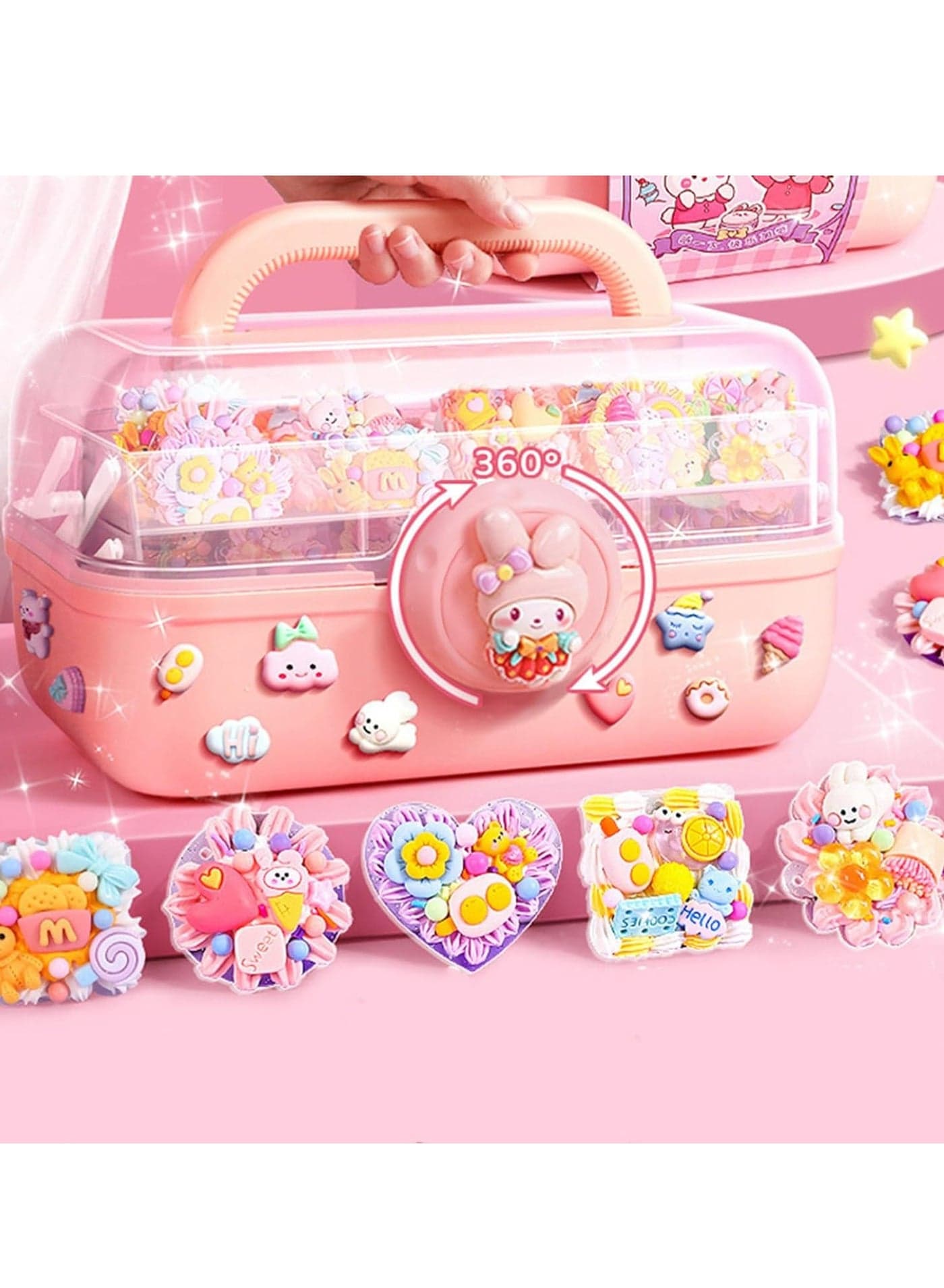 DIY Art and Craft kit for Girls,Guka Cream and Sticker Making Kit with Kpop Stickers, Artificial Cream Glue, and Decoration Accessories-Perfect for Birthday Gift for Kids