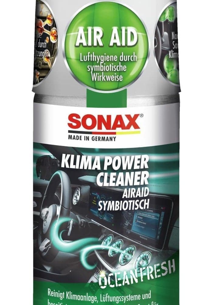 Sonax Car A/C Cleaner Spray 100mL – Air Conditioner Cleaner & Disinfectant, Car Fresheners for Odor Eliminator with Ocean Fresh Scent