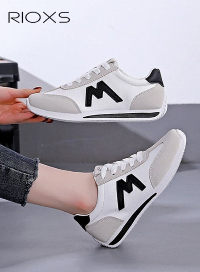 Unisex Comfort Shoes, Men's Women's Low Top Sneakers, Fashion Retro Running Sneakers for Sneaker for Women and Men, Classic Lace-Up Vintage Athlesiure Shoes, Breathable Trainer Sport Shoes for Running, Lightweight Anti-lisp Walking Shoes, Casual Athletic Shoes for Outings, Weekend Adventures, Or Social Gatherings, Stylish Tennis Shoes Skate Shoes Man Woman Footwear