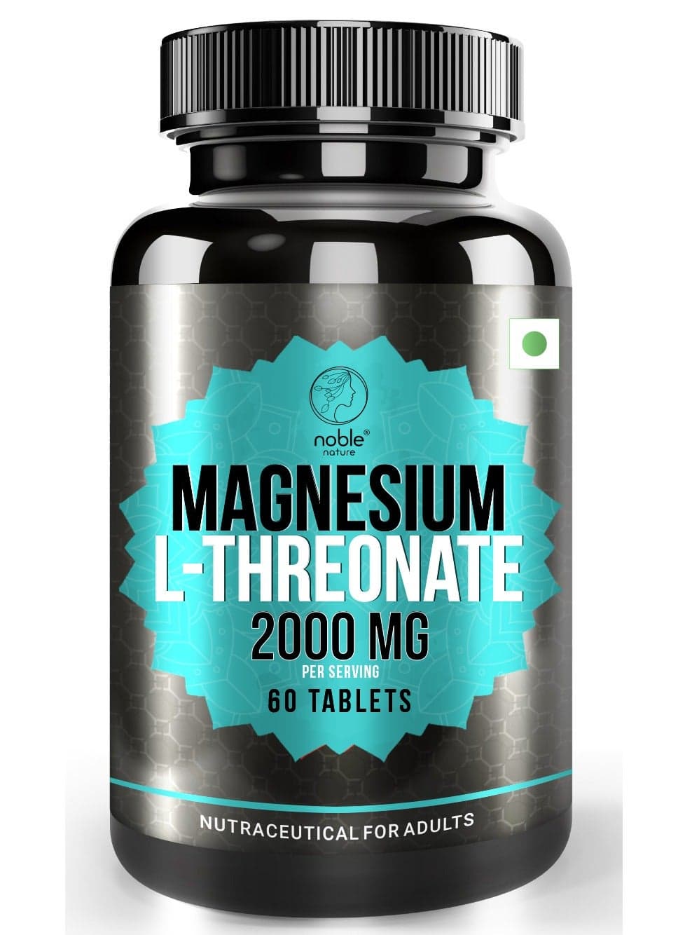 Noble Nature Magnesium L-Threonate - 60 tablets - 2000 mg per serving - Supports Bone, Muscle and Nerve Health