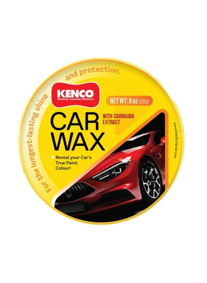Kenco Premium Car Wax with Carnauba Extract – 230g (8 oz) | Long-Lasting Shine & Paint Protection for All Vehicles