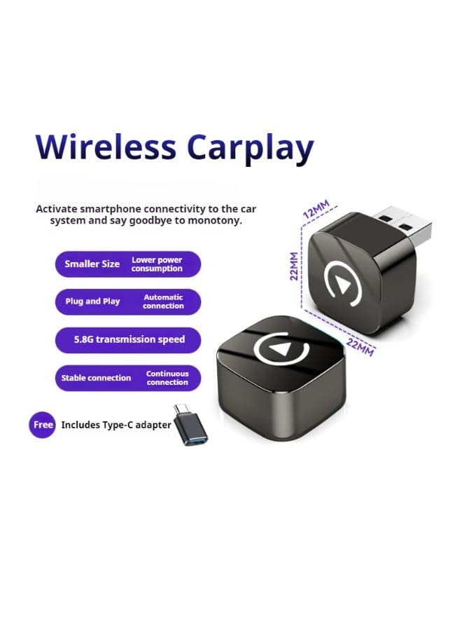 2 in 1 Android Auto Wireless Adapter & Wireless CarPlay Adapter Plug & Play