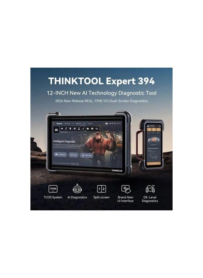 THINKCAR THINKTOOL Expert 391 – 2025 Professional Diagnostic Tool with Online Programming, Dual Video Remote Support, 10" Touchscreen, TCOS System, 128GB Storage, OE-Level Full System Diagnostics, EV & Heavy Duty Support (Optional)