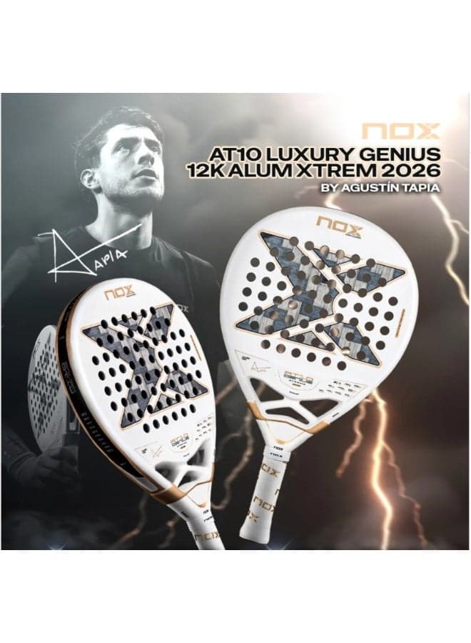 At10 Luxury Genius 12K Alum Xtrem 2026 Padel Racket – Agustín Tapia Edition | Power & Precision Control