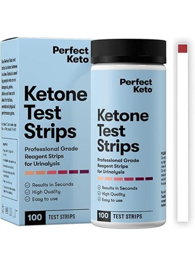 Test Strips - Best for Testing Ketones in Urine on Low Carb Ketogenic Diet, Ketosis Home Urinalysis Tester Kit, 100 CT