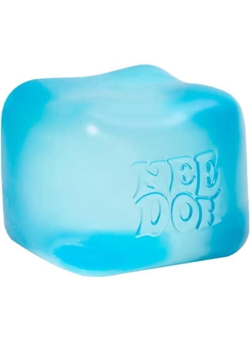 needohcube -Sensory Squeeze Toy with Super Solid Squish - 2.25" Cube (Blue)