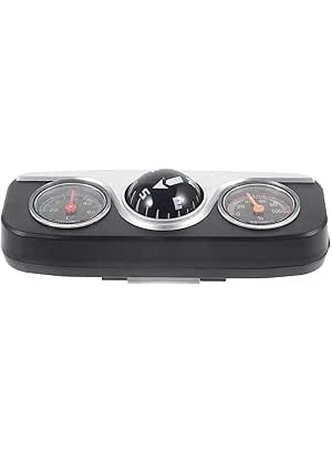 Small Car Dashboard Compass Ball with Temperature Humidity Meter for Interior Decoration