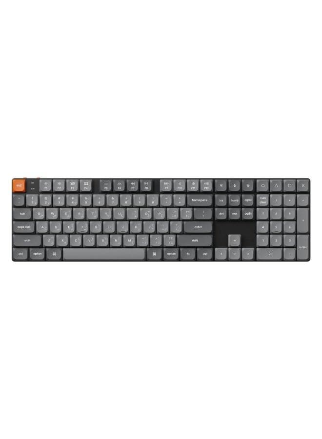 K5 Max QMK/VIA Wireless Mechanical Keyboard, 1000Hz Polling Rate, ENG-ARAB Layout, Red Gateron Mechanical Switch, 3 Mode Connection, N-Key Rollover, 2000mAh Battery, Red | K5M-H1-AR